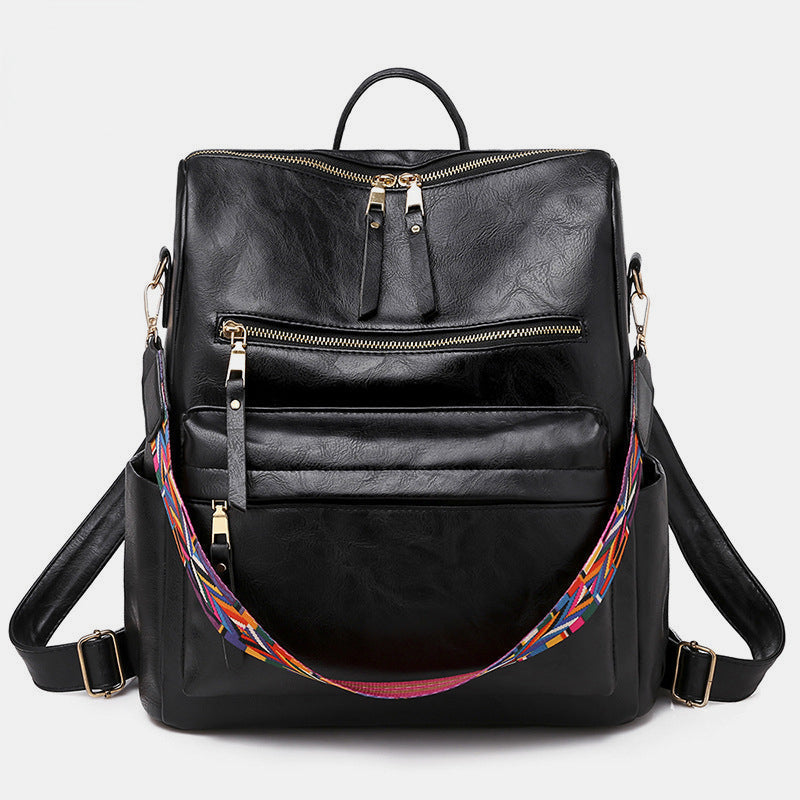 Sac à dos élégant femme, motif léopard tendance, un accessoire de mode audacieux et fonctionnel.