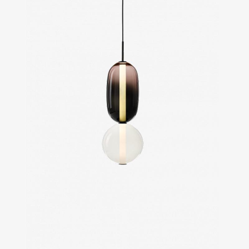 Verre sucré et LED: luminaire suspendu design pour cuisine et salon.