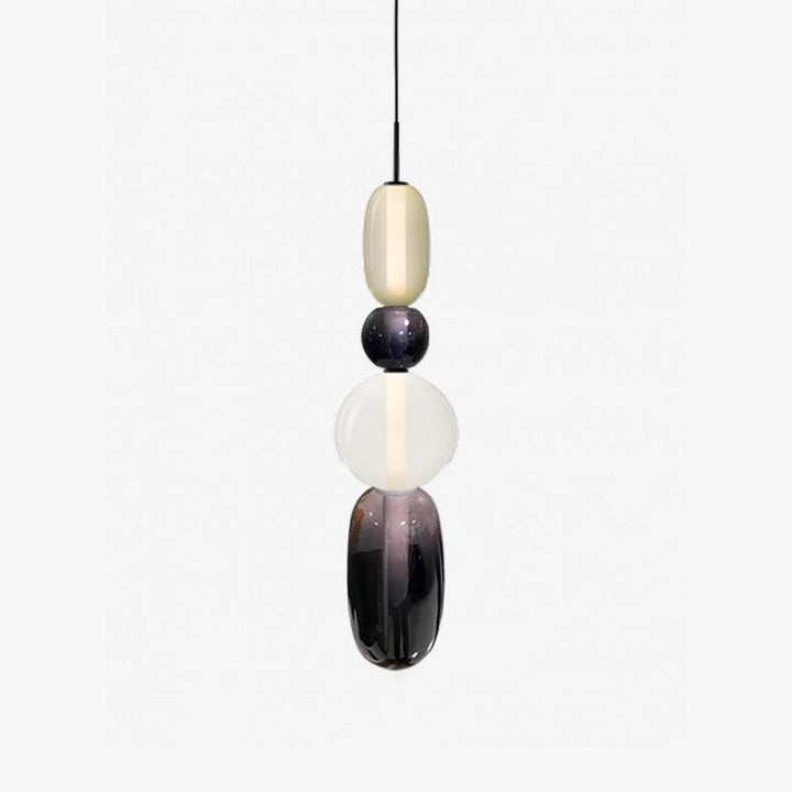 Suspension LED en verre, style moderne, lumière optimale pour salle à manger.
