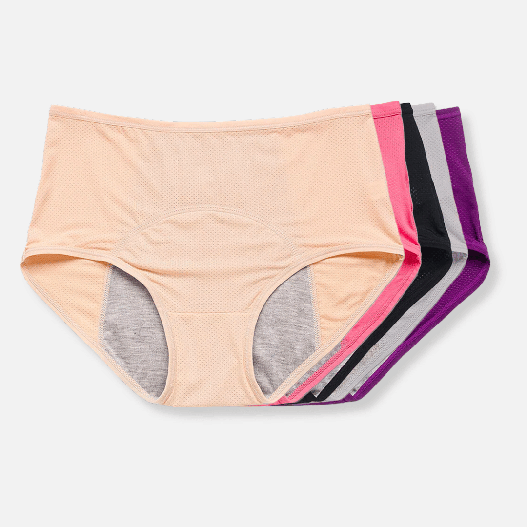 Texture douce et respirante de la culotte anti-fuite femme, garantissant un confort optimal.