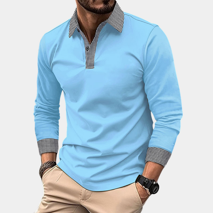 Polo décontracté homme à manches longues. Design intemporel pour un look moderne et confortable.