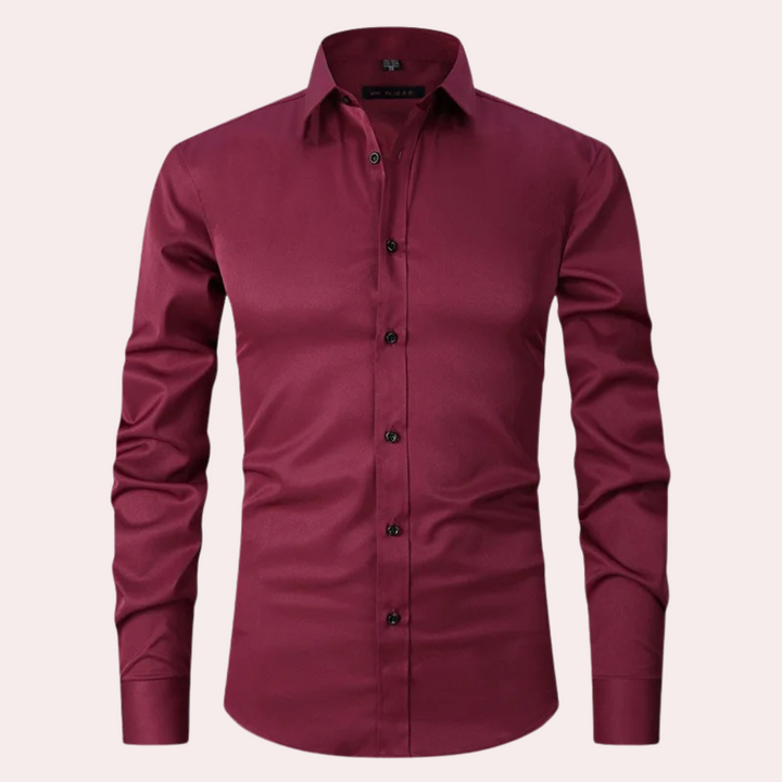Chemise homme Milan stretch anti-froissement, élégante et confortable, idéale pour le bureau ou un look casual chic.