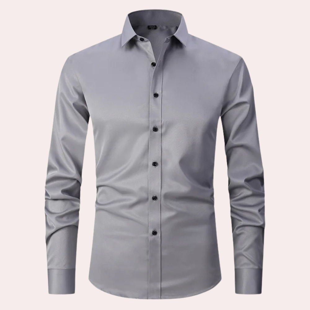 Chemise homme Milan stretch sans repassage, respirante et confortable, parfaite pour une élégance quotidienne sans effort.