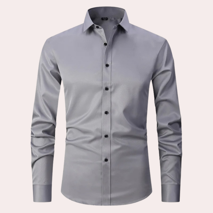 Chemise homme Milan stretch sans repassage, respirante et confortable, parfaite pour une élégance quotidienne sans effort.