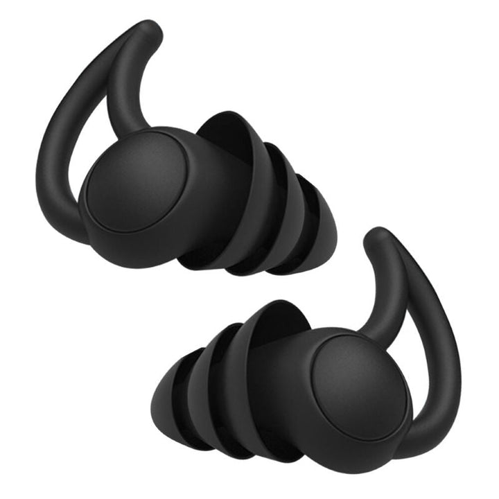 Bouchons d'oreilles en silicone hypoallergénique pour un silence absolu et un sommeil non perturbé.