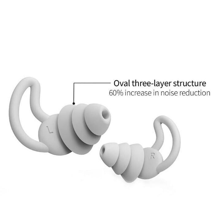 Image rapprochée de bouchons d'oreilles doux, conçus pour un sommeil sans bruit et une nuit tranquille.