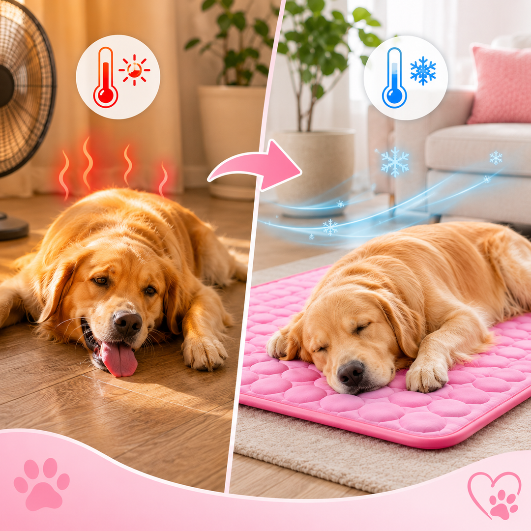Accessoire essentiel : tapis frais pour chien ou chat, pour un repos confortable.