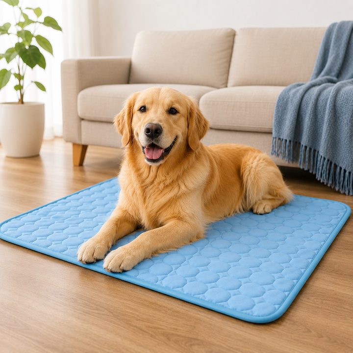 Tapis de repos réfrigérant pour animaux, lavable et portable, idéal pour l'été.