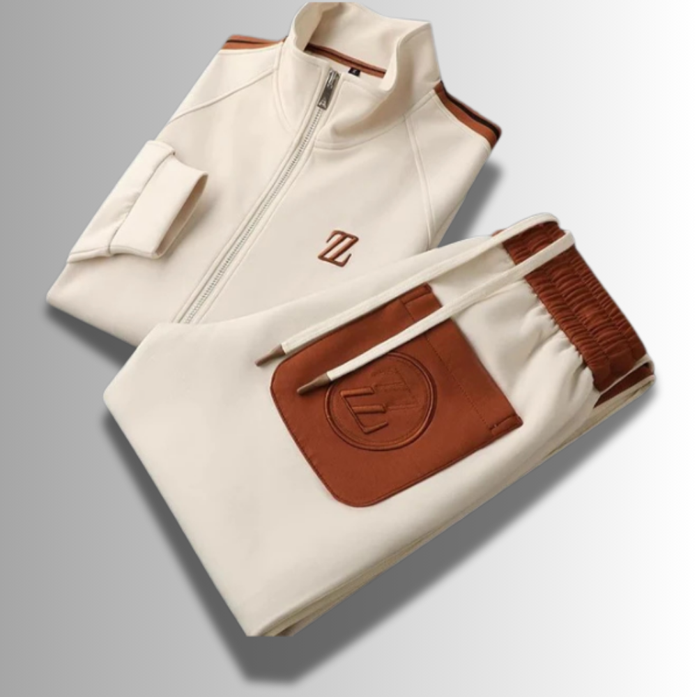 Look décontracté homme avec jogging confortable. Tenue moderne et élégante pour le sport et l'automne.