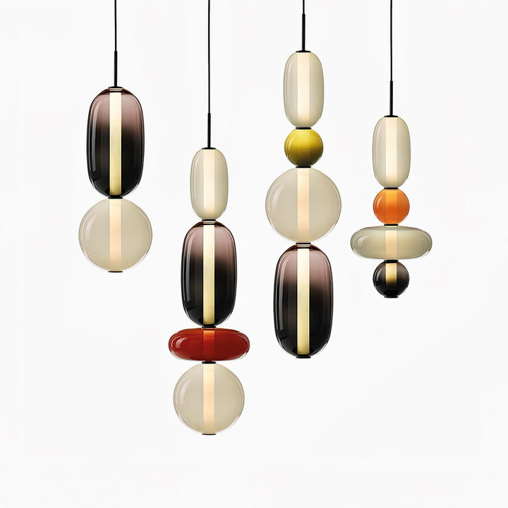 Verre sucré et LED: suspension design, éclairage moderne pour intérieur.