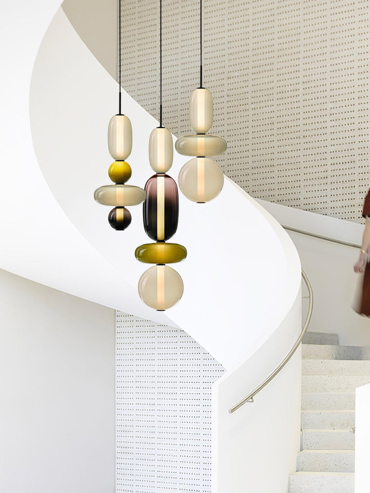 Luminaire suspendu en verre, LED design pour un éclairage de salon tendance.