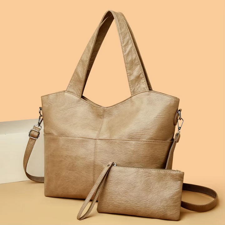 Sac bandoulière femme kaki, structuré et élégant en similicuir. Accessoire quotidien parfait pour un look raffiné.