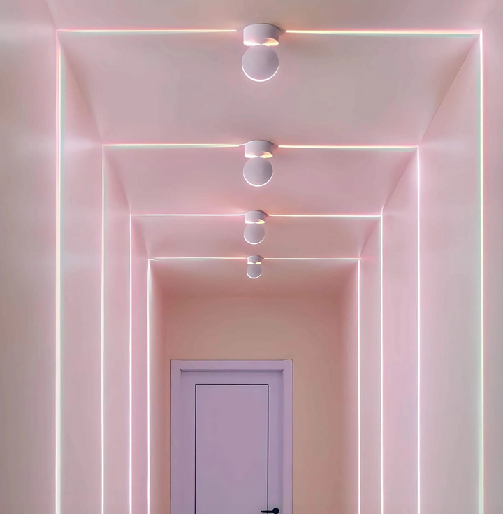 Bande LED connectée Lumovibe avec projection 360°, contrôle domotique pour éclairage d'ambiance personnalisé.