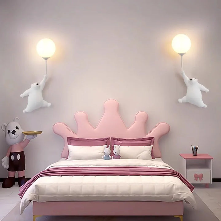 Veilleuse ours magique LED, lumière d'ambiance pour rêves d'enfants, cadeau idéal.