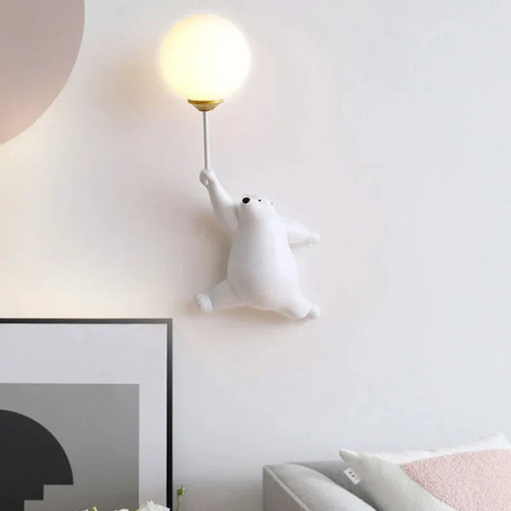 Décoration murale enfant: applique ours LED, lumière douce pour endormir bébé.