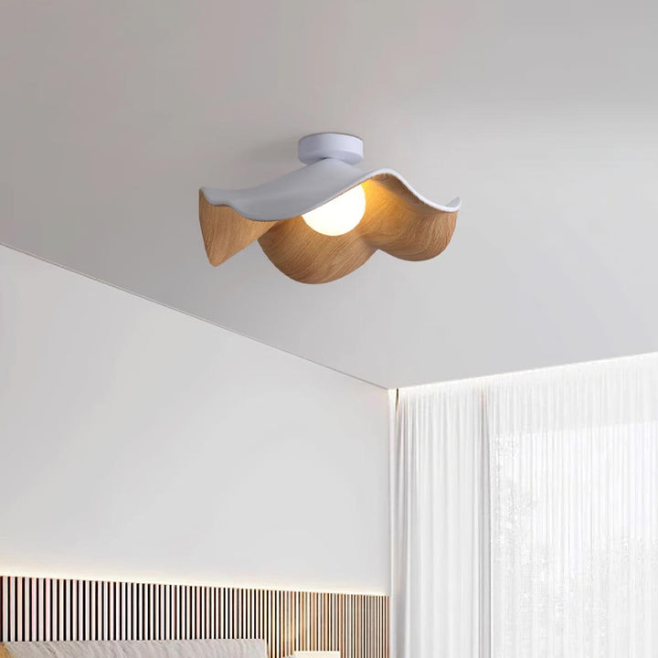 Éclairage LED intérieur organique, style épuré, parfait pour salle à manger.