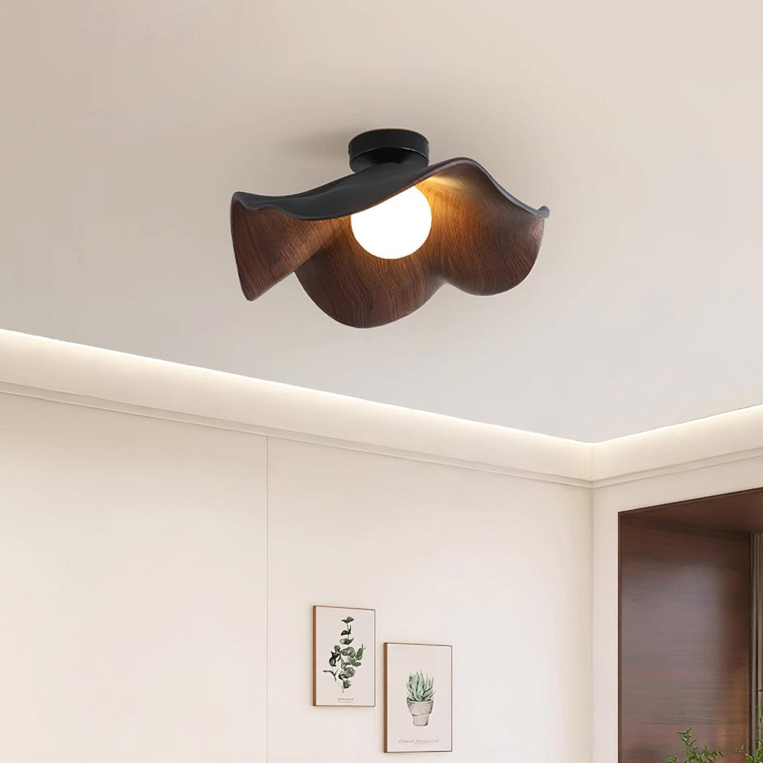 Luminaire LED organique contemporain, courbes douces, idéal pour votre salon.