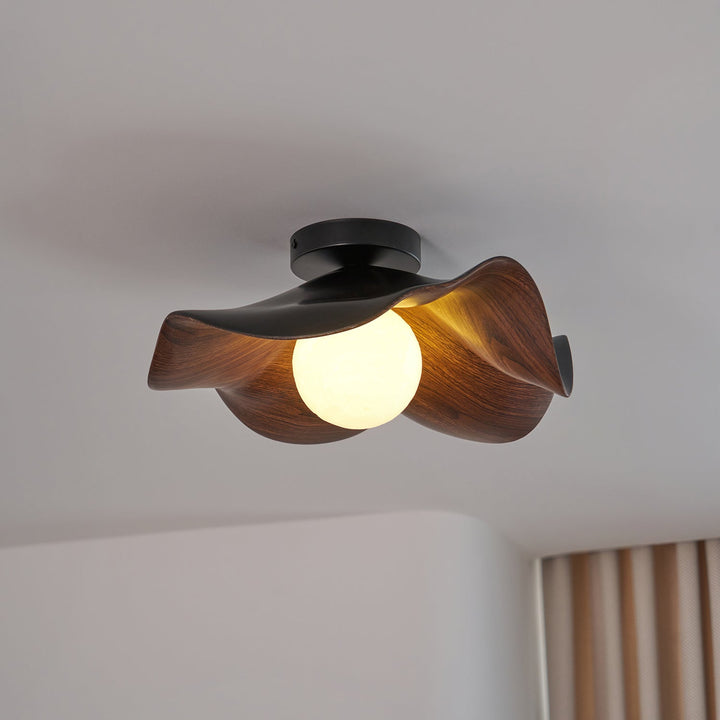 Luminaire LED organique blanc, forme artistique, décoratif pour tout intérieur.