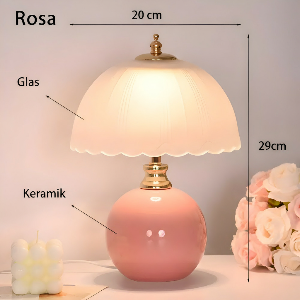 Lampe de table dôme en céramique élégante avec port USB, éclairage moderne pour chevet ou bureau.