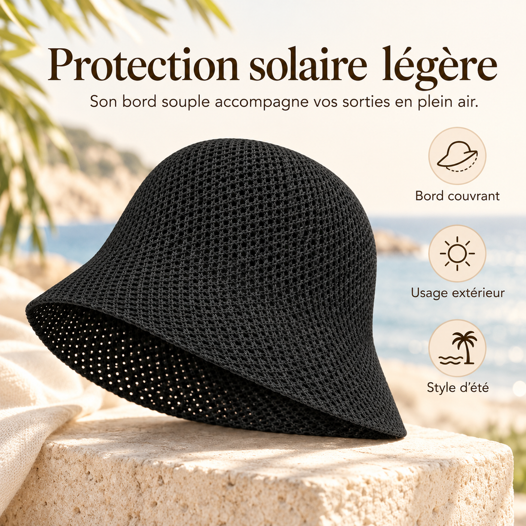 Chapeau femme mode estivale, léger. Pliable et protection UV pour vos voyages.
