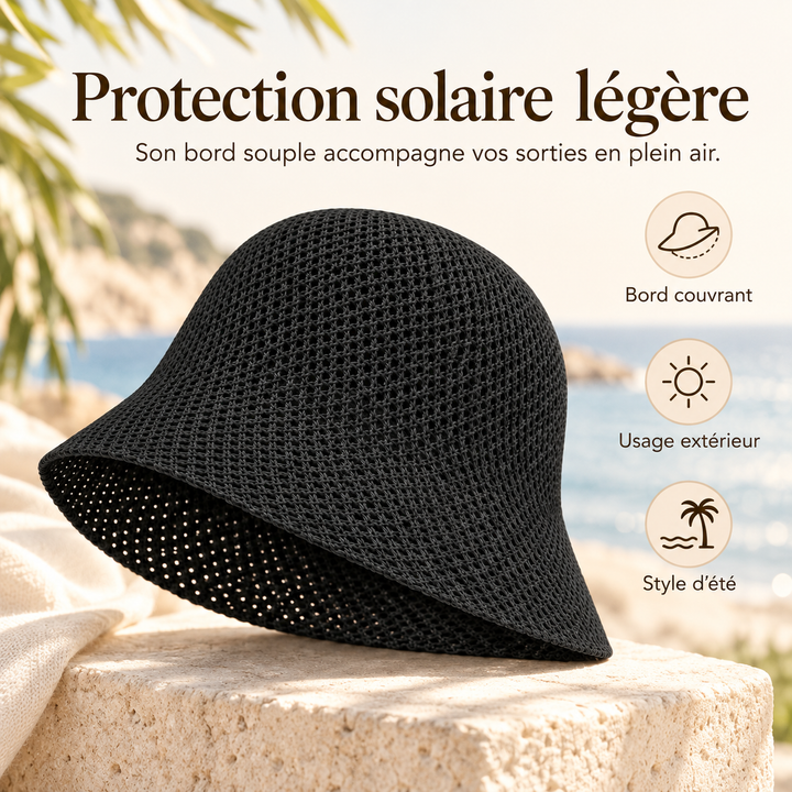 Chapeau femme mode estivale, léger. Pliable et protection UV pour vos voyages.