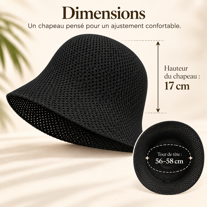 Chapeau de soleil femme compact, pliable. Protection UV pour l'été et les activités.
