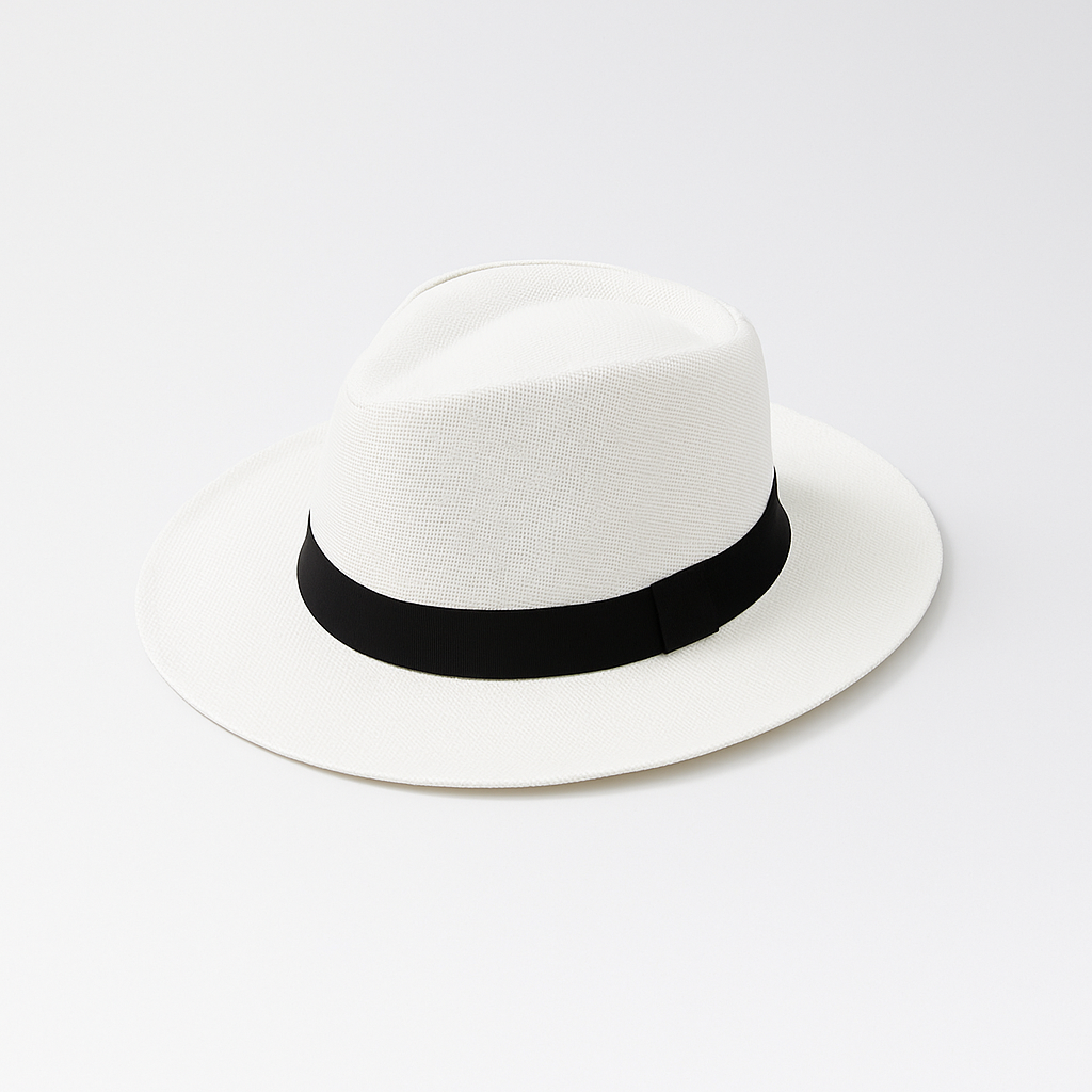 Chapeau Panama unisexe élégant, parfait pour l'été et la plage, offre une protection solaire légère et stylée.