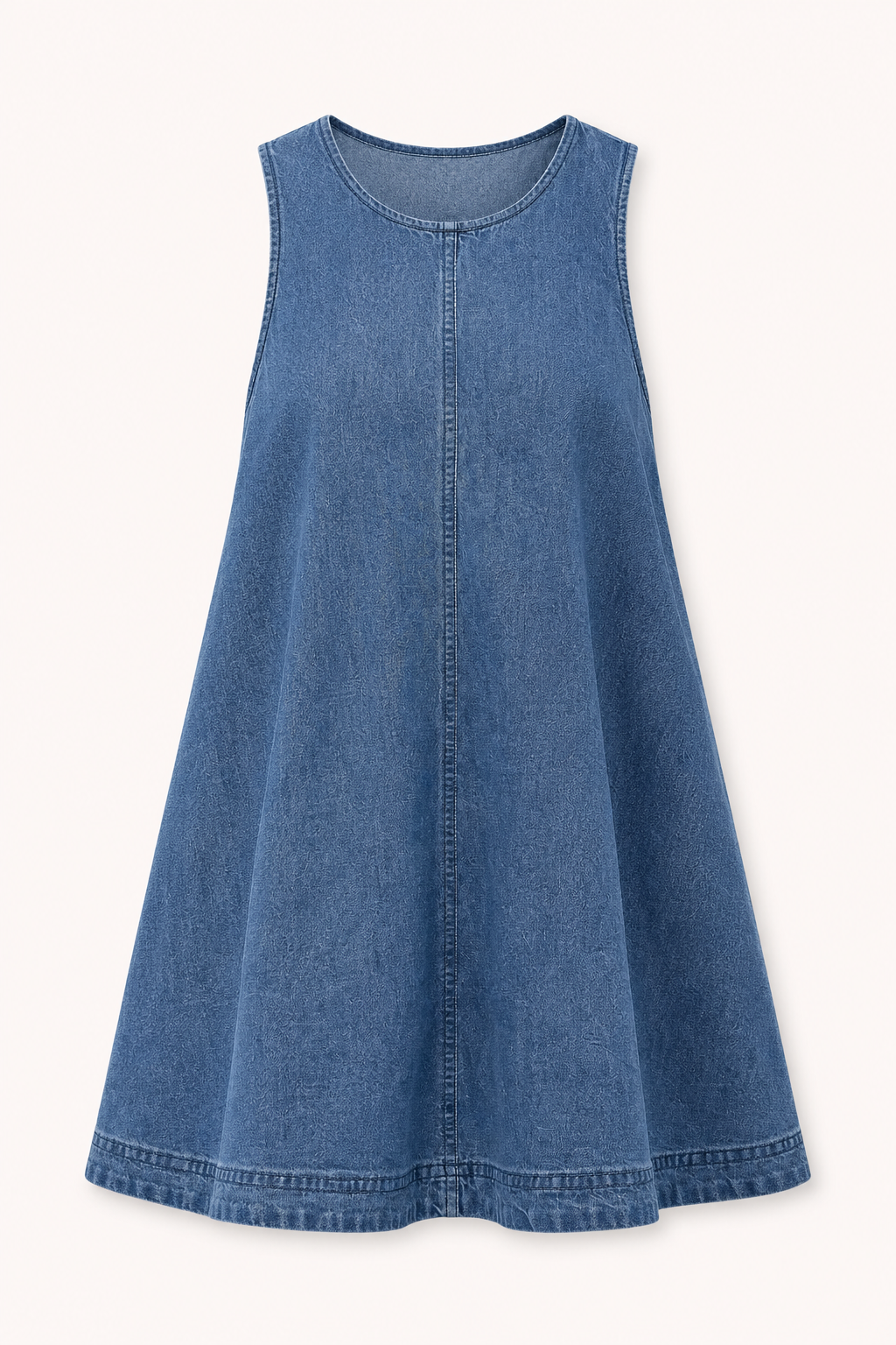 Robe femme chic et confortable, coupe courte sans manches, parfaite pour un look estival décontracté.