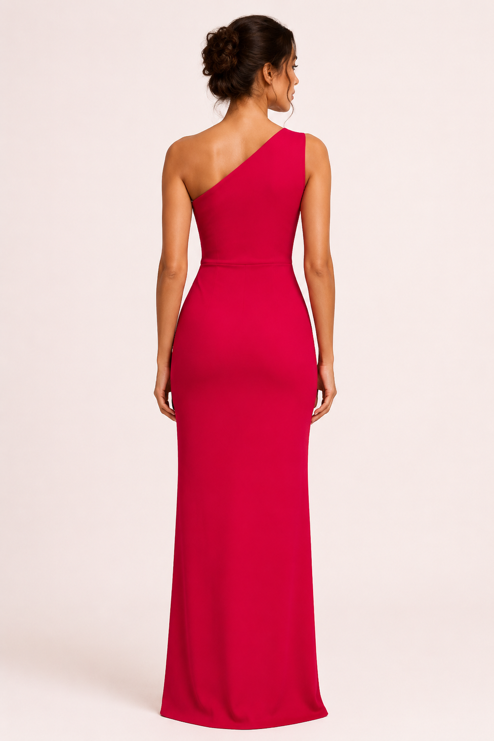 Sublime robe de soirée longue Petra asymétrique pour femme, fente chic, idéale événements et cérémonies.