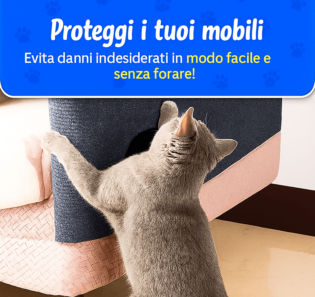 Protection transparente auto-adhésive pour canapé et meubles, empêche les chats de griffer le tissu.