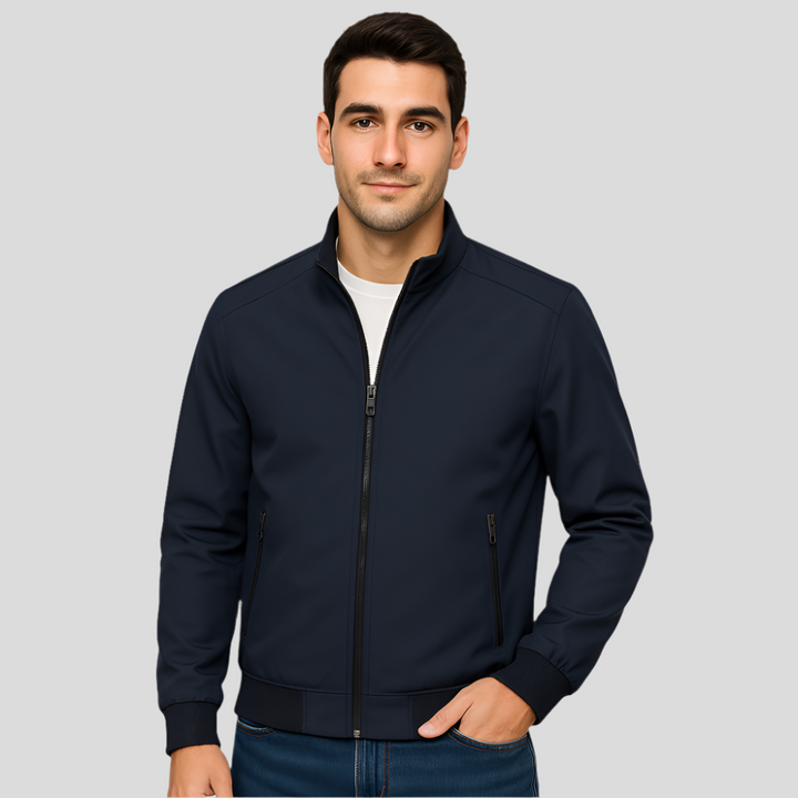 Moderne veste légère homme pour le printemps et l'automne, offrant confort et élégance décontractée au quotidien.