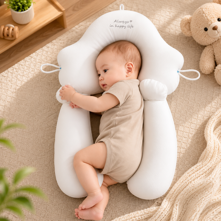 Coussin doux et ergonomique pour le bien-être du bébé, garantit un sommeil apaisant. Parfait cadeau naissance.