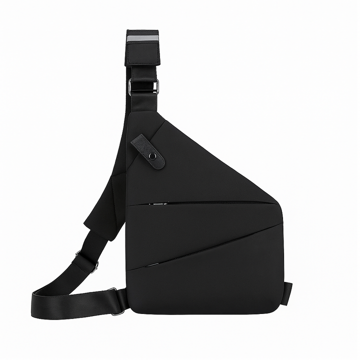 Sac crossbody antivol étanche pour homme, avec multiples poches de sécurité, idéal pour le tourisme.