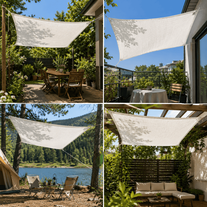 Protection UV écran d'ombre HDPE pour terrasses et balcons, préserve efficacement du soleil.