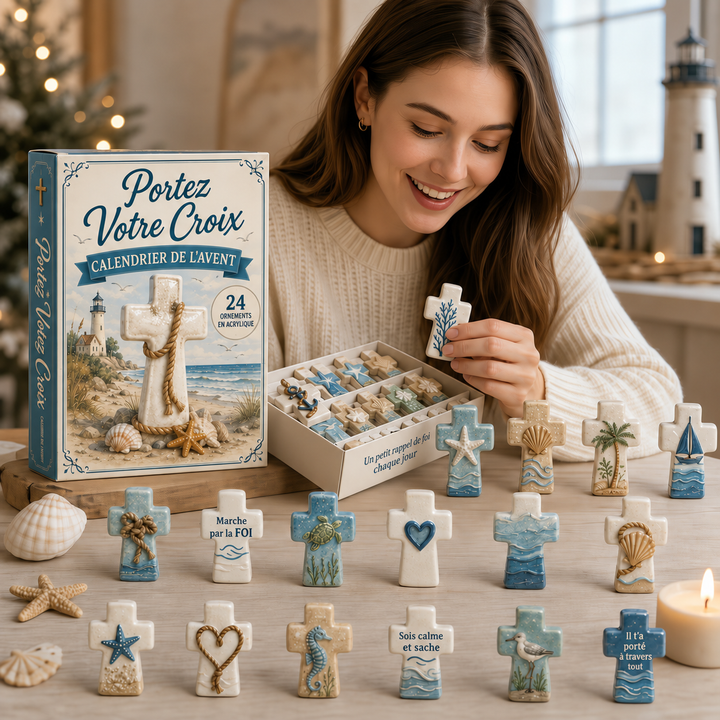 Calendrier de l'Avent chrétien pour la famille : un cadeau religieux qui inspire la foi et la réflexion spirituelle avant Noël.