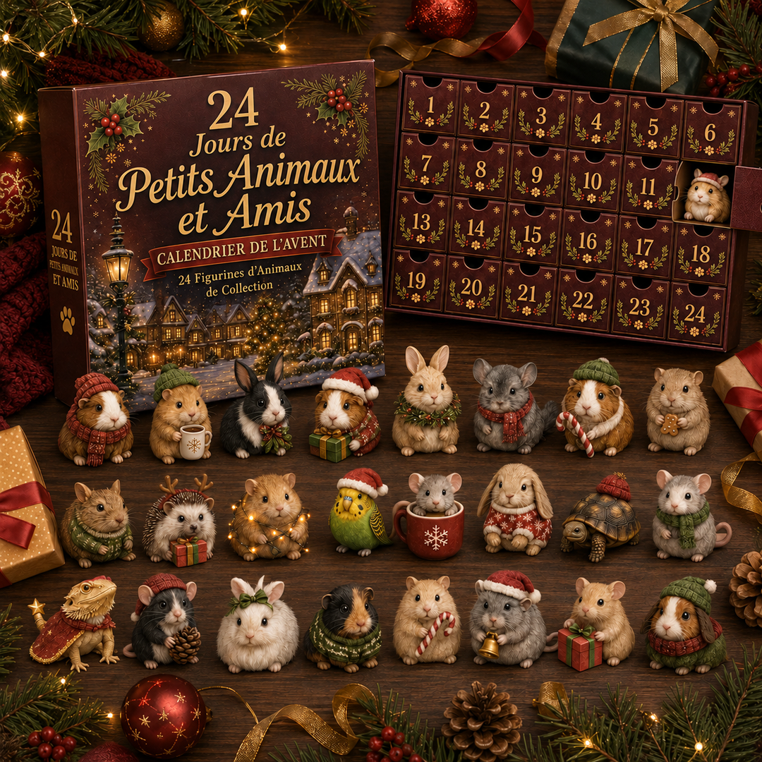 Surprise quotidienne pour les fêtes: Calendrier de l'Avent pour lapins, hamsters et autres petits animaux de compagnie.