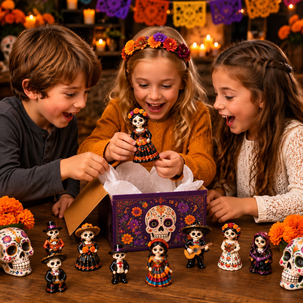 Compte à rebours Día de Muertos 2026 : Calendrier de l'Avent avec 24 pendentifs acryliques, collection automne hiver.