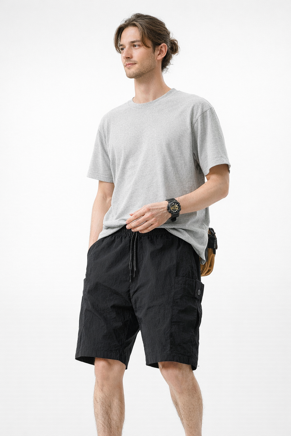 Short sport hommes Dryfit avec poches, ultra-confortable. Vêtement athlétique pratique pour l'entraînement d'été.