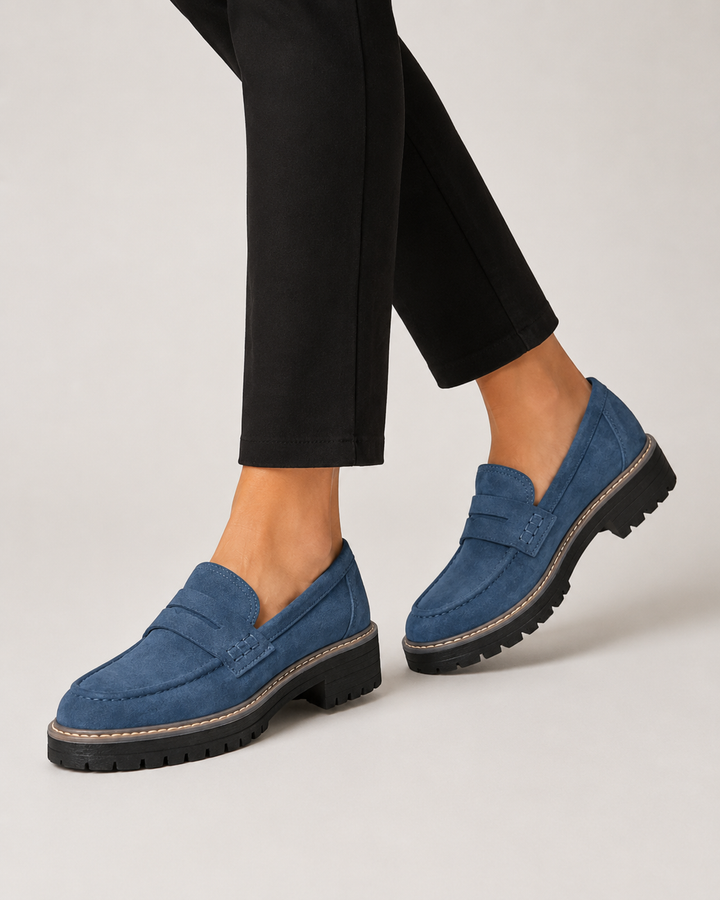 Mocassins plats femme, confort orthopédique, parfaits pour printemps et été.