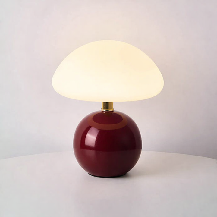 Lampe de chevet champignon LED, design Bauhaus, 3 modes d'éclairage pour une ambiance reposante.