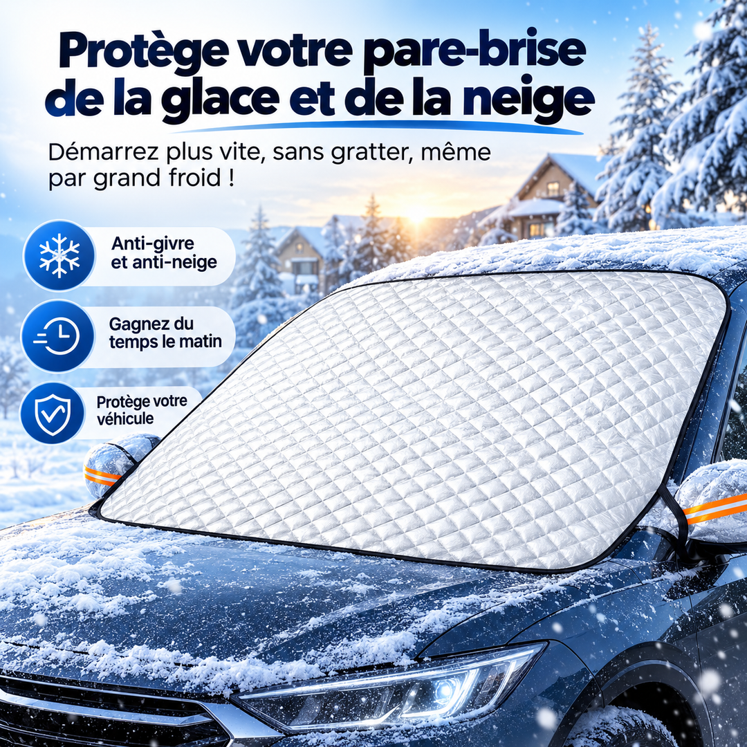 Protection pare-brise magnétique anti-givre pour voiture, facilite le dégivrage hivernal. Accessoire auto étanche.