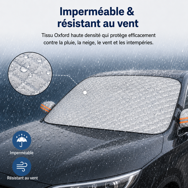 Facile à installer: housse pare-brise magnétique universelle. Protection anti-givre & anti-UV pour votre auto.