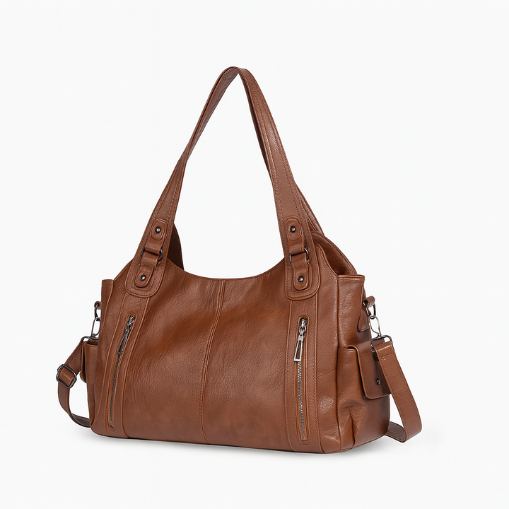 Grand sac fourre-tout femme imperméable en cuir vegan, parfait pour transporter vos essentiels.
