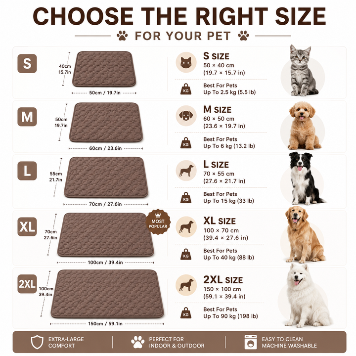 Tapis de sol frais pour animaux, solution de confort contre la chaleur, pour chats et chiens.