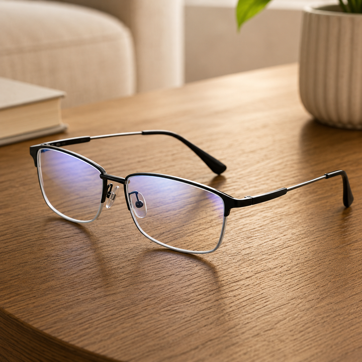 Lunettes progressives multifocales élégantes pour une vision nette à toutes distances: lecture, écran, conduite.
