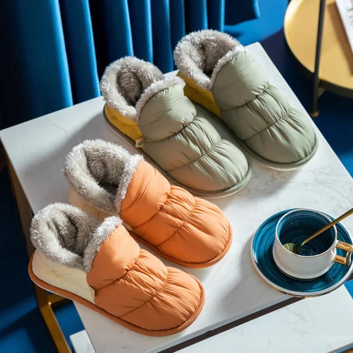 Chaussons d'hiver en peluche ultra-douce, pour hommes et femmes, maintien au chaud absolu.