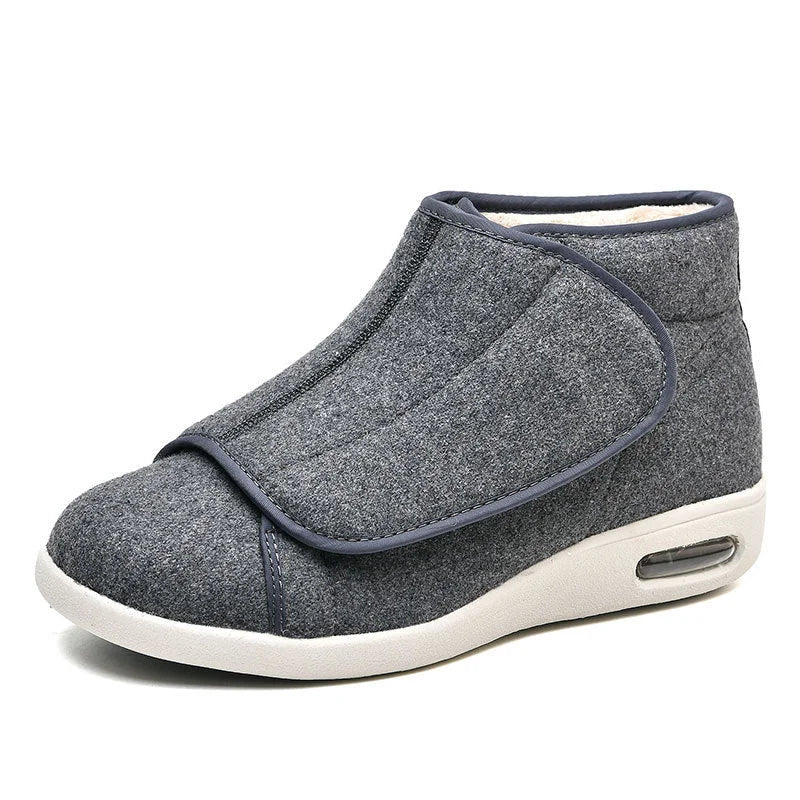 Chaussures orthopédiques unisexes chaudes et larges pour l'hiver, idéales diabétiques, grand confort.