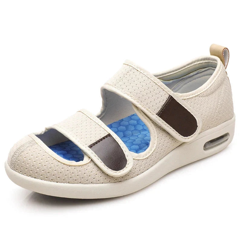 Chaussures orthopédiques ouvertes pour femmes, confortables et respirantes, idéales pour l'été.