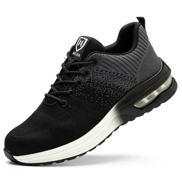 Chaussures de sécurité basses antidérapantes, anti-perforation Kevlar, embout acier, protection unisexe légère.