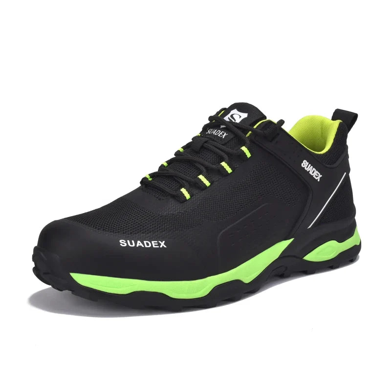 Chaussures de sécurité légères et confortables pour hommes, idéales pour le travail quotidien.